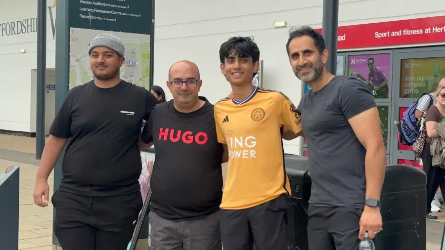 LCUK members outside Hertfordshire Sports Village, the main-day venue