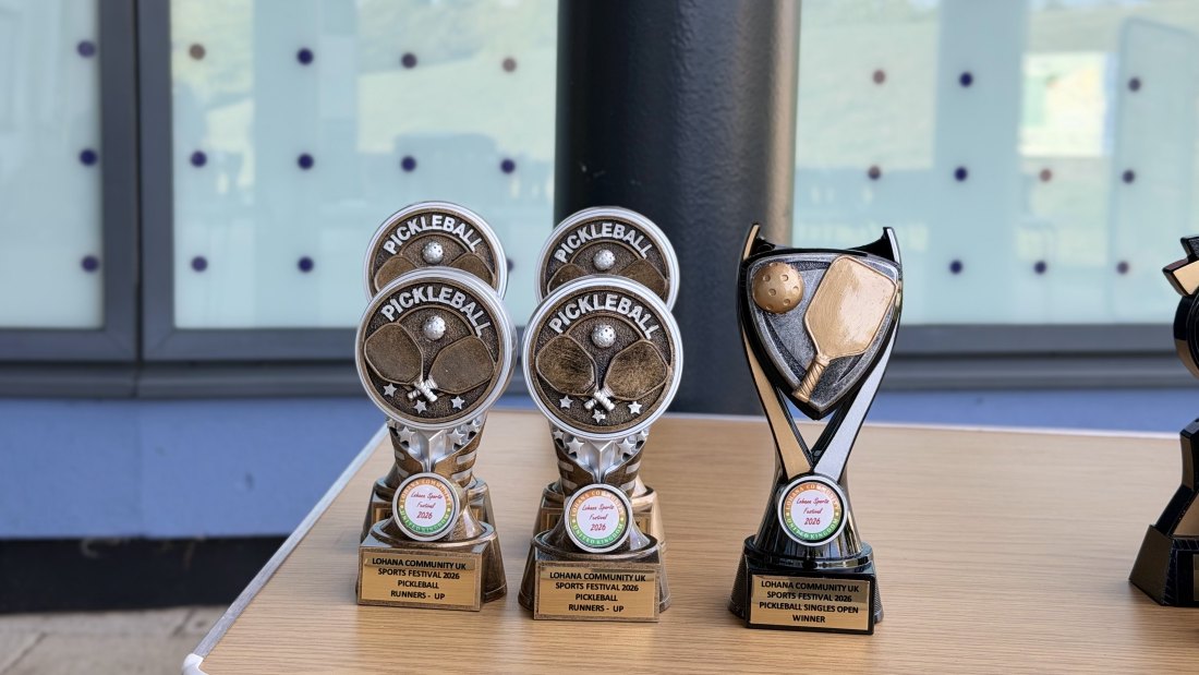 The trophy table, Festival Day at Hertfordshire Sports Village, Lohana Sports Festival 2026