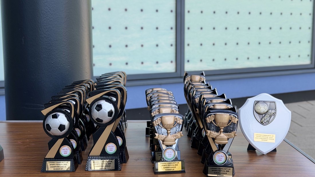 The trophy table, Festival Day at Hertfordshire Sports Village, Lohana Sports Festival 2026