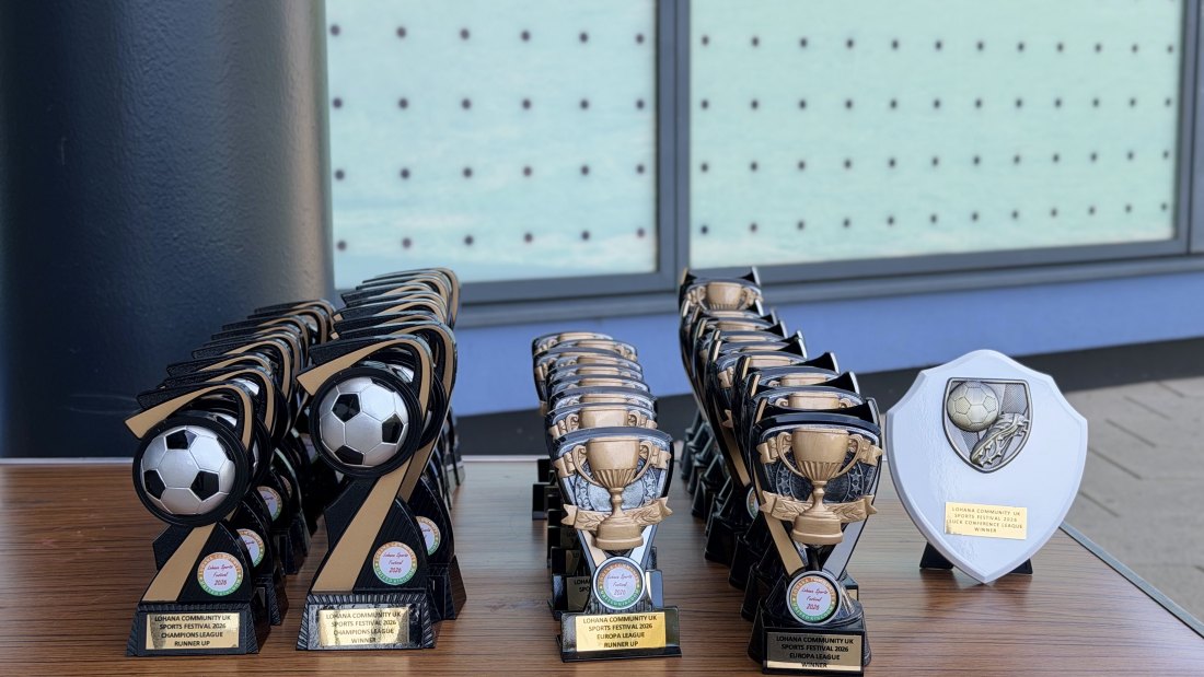 The trophy table, Festival Day at Hertfordshire Sports Village, Lohana Sports Festival 2026