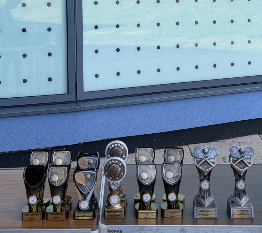 The trophy table, Festival Day at Hertfordshire Sports Village, Lohana Sports Festival 2026