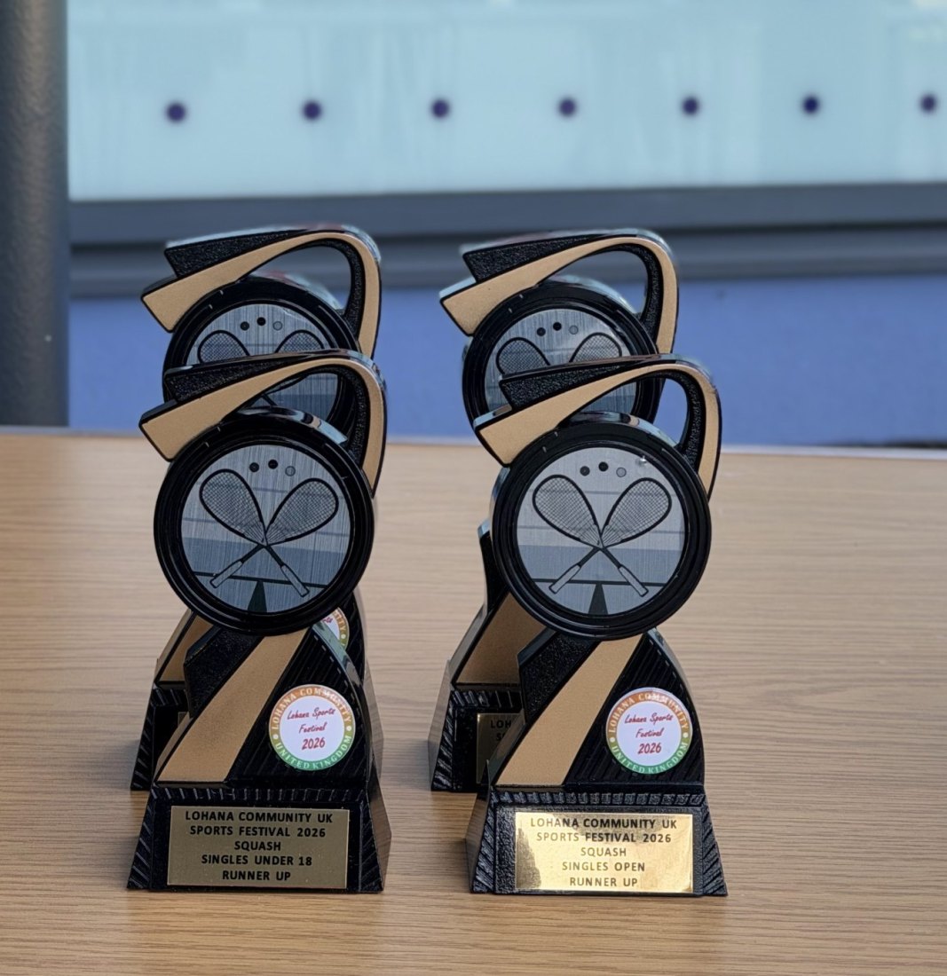 The trophy table, Festival Day at Hertfordshire Sports Village, Lohana Sports Festival 2026