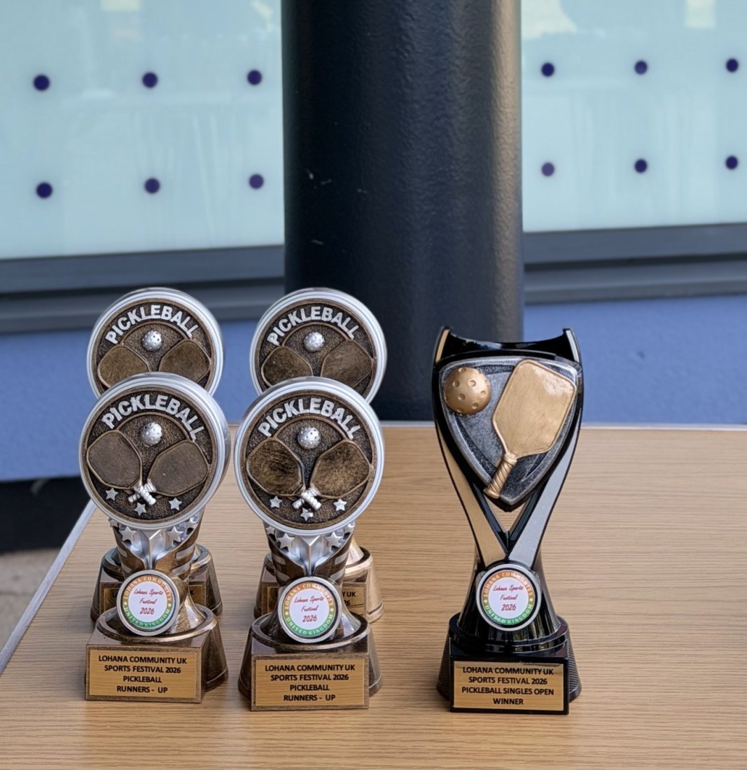 The trophy table, Festival Day at Hertfordshire Sports Village, Lohana Sports Festival 2026