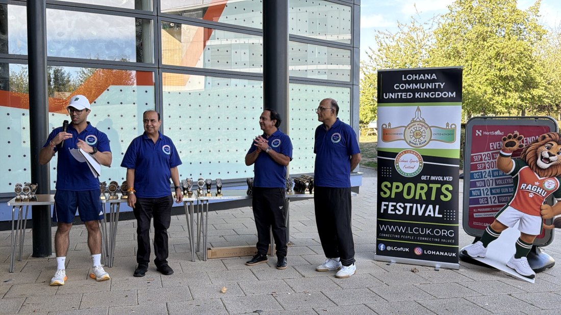 The trophy presentations, Festival Day at Hertfordshire Sports Village, Lohana Sports Festival 2026