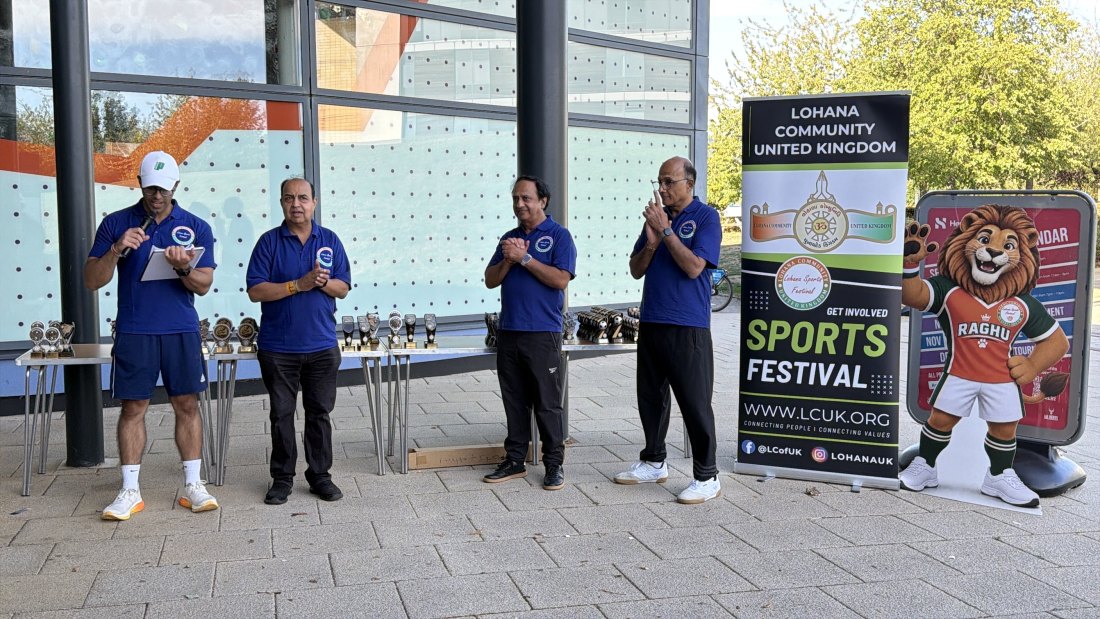 The trophy presentations, Festival Day at Hertfordshire Sports Village, Lohana Sports Festival 2026