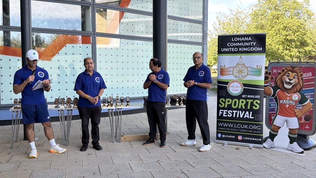The trophy presentations, Festival Day at Hertfordshire Sports Village, Lohana Sports Festival 2026