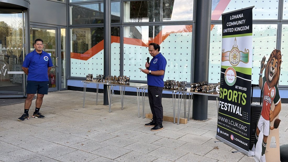 The trophy presentations, Festival Day at Hertfordshire Sports Village, Lohana Sports Festival 2026