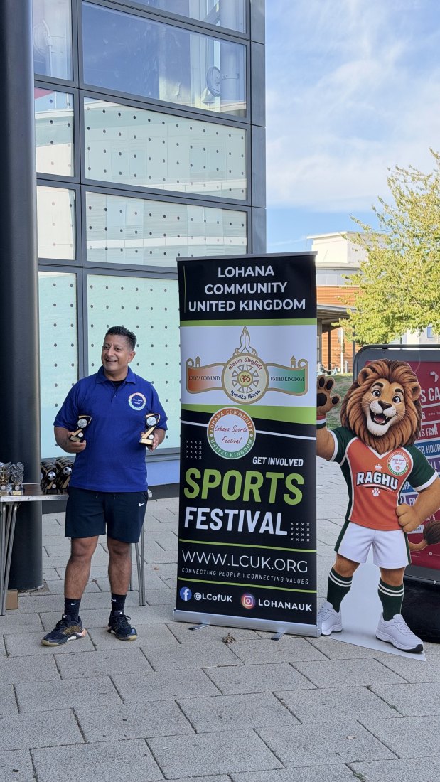 The trophy presentations, Festival Day at Hertfordshire Sports Village, Lohana Sports Festival 2026