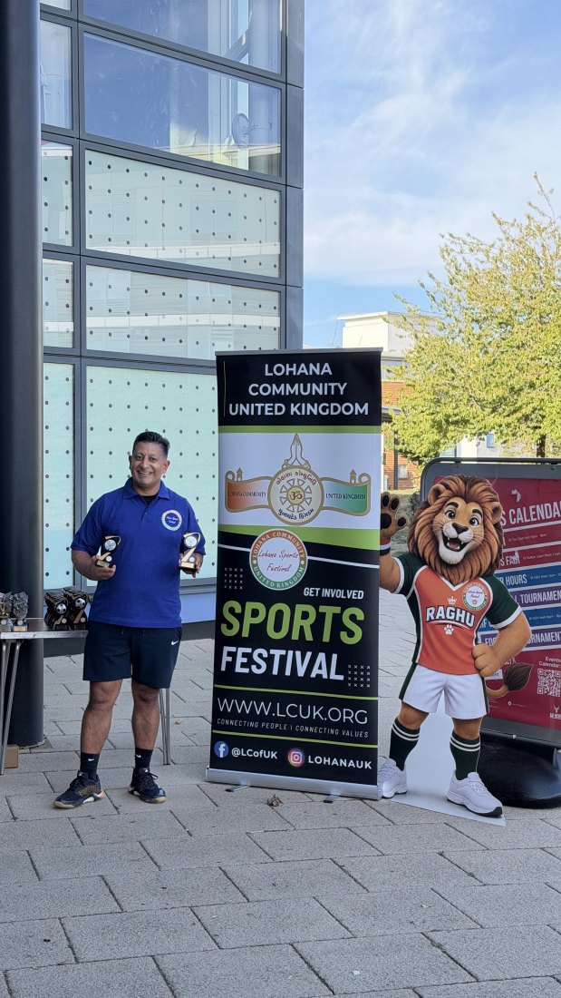 The trophy presentations, Festival Day at Hertfordshire Sports Village, Lohana Sports Festival 2026