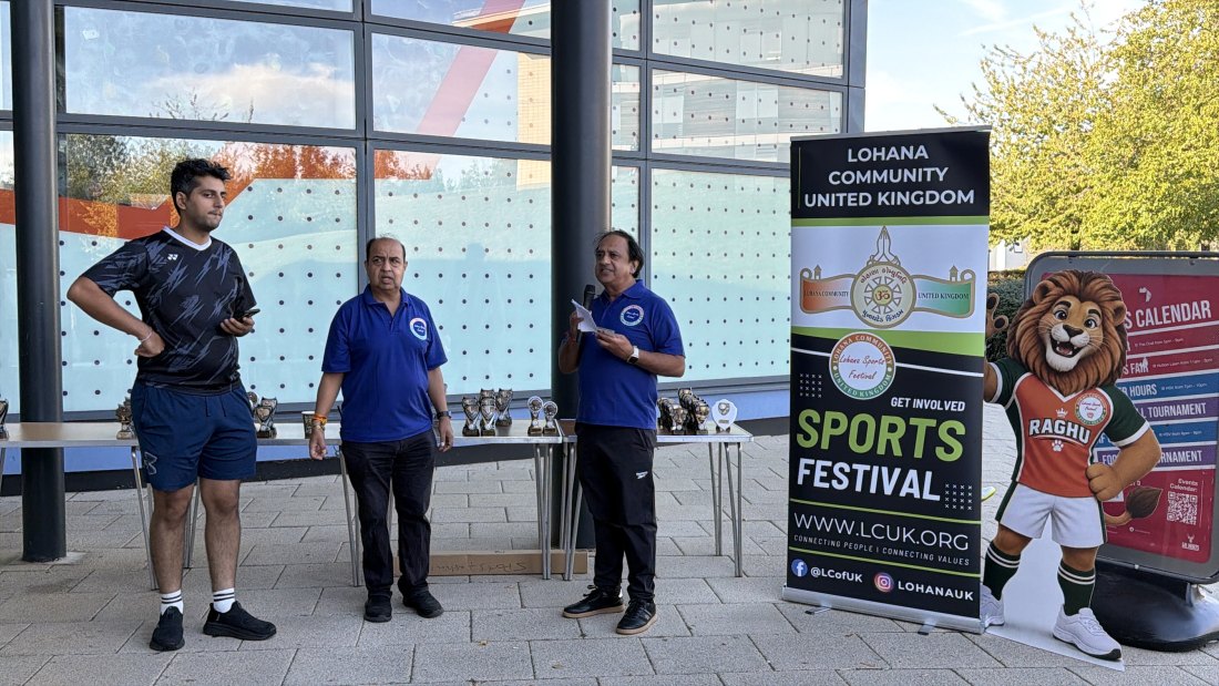 The trophy presentations, Festival Day at Hertfordshire Sports Village, Lohana Sports Festival 2026