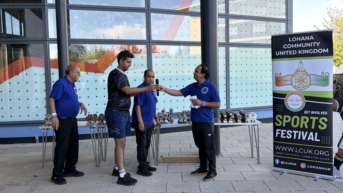 The trophy presentations, Festival Day at Hertfordshire Sports Village, Lohana Sports Festival 2026