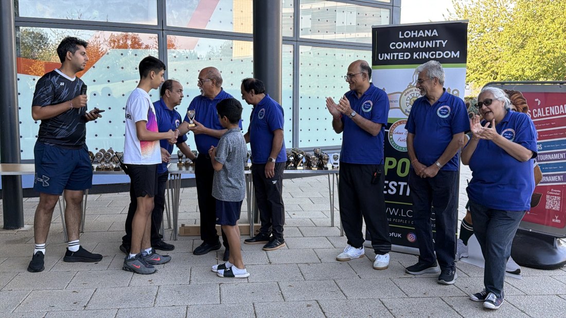 The trophy presentations, Festival Day at Hertfordshire Sports Village, Lohana Sports Festival 2026