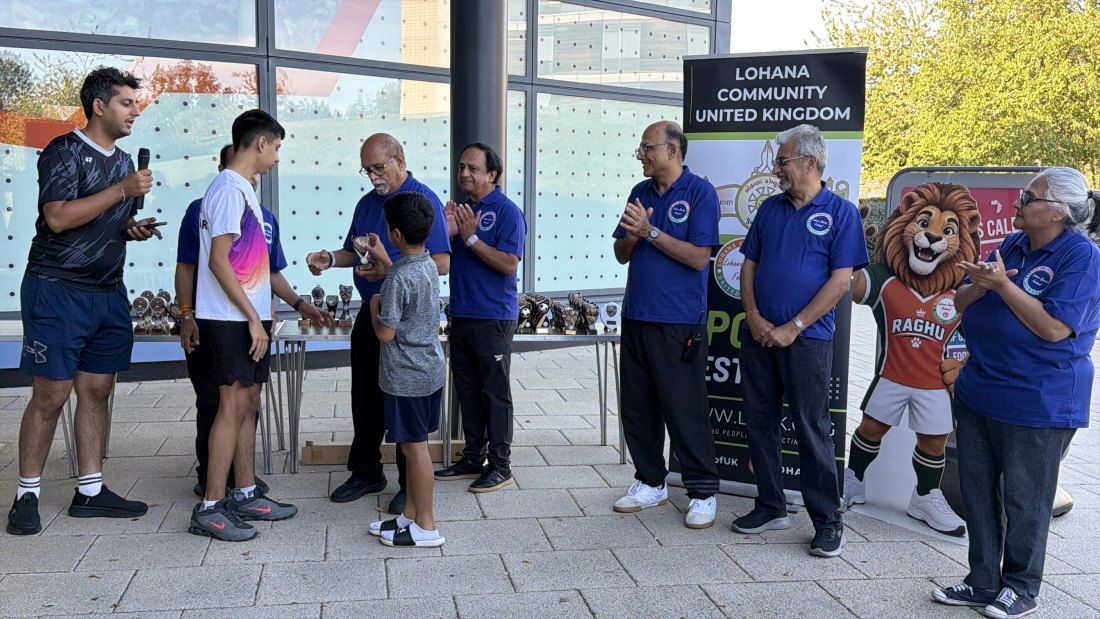 The trophy presentations, Festival Day at Hertfordshire Sports Village, Lohana Sports Festival 2026