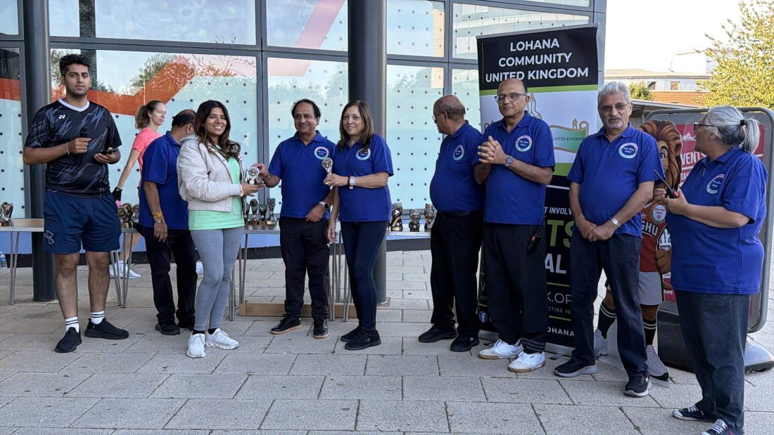 The trophy presentations, Festival Day at Hertfordshire Sports Village, Lohana Sports Festival 2026
