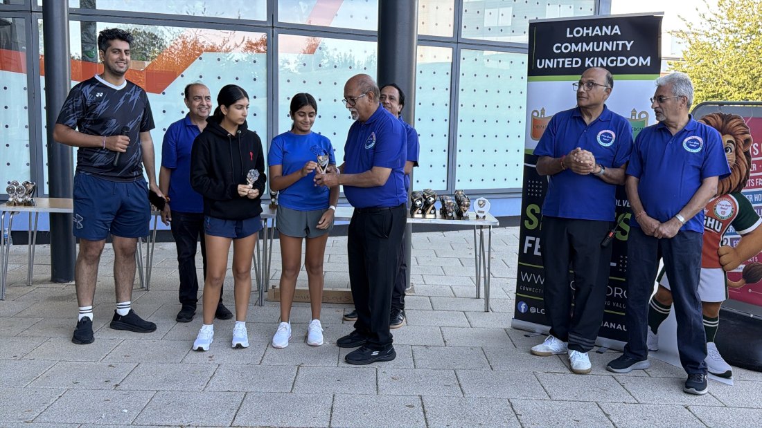 The trophy presentations, Festival Day at Hertfordshire Sports Village, Lohana Sports Festival 2026
