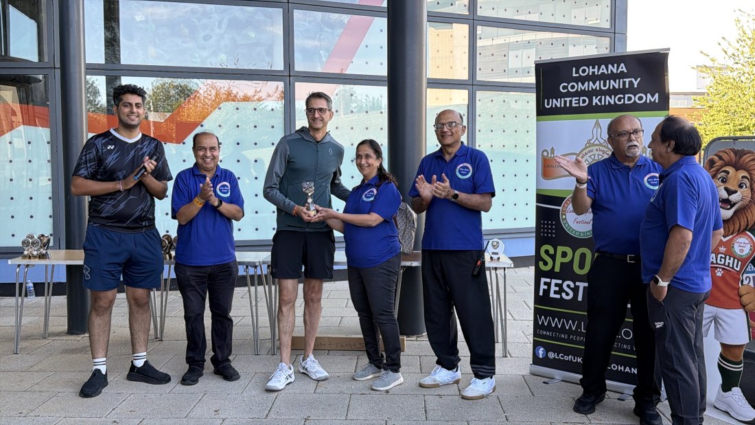 The trophy presentations, Festival Day at Hertfordshire Sports Village, Lohana Sports Festival 2026