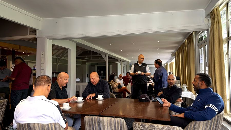 The clubhouse at Stanmore Golf Club filling up with golfers before the Lohana Sports Festival Golf Day